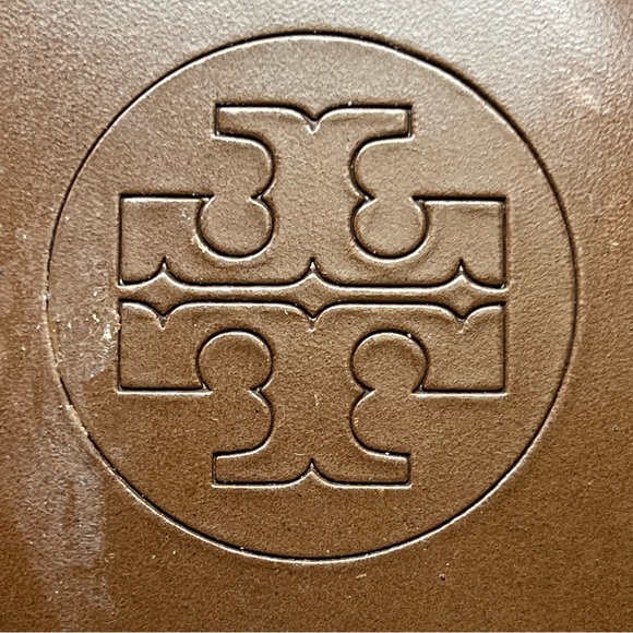 Tory Burch Tan Leather Flats with Gold Accent - Picture 9 of 9